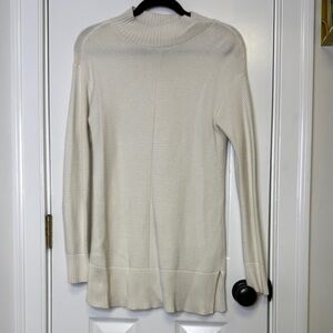 Talbots Cream Cowl Neck Tunic Sweater